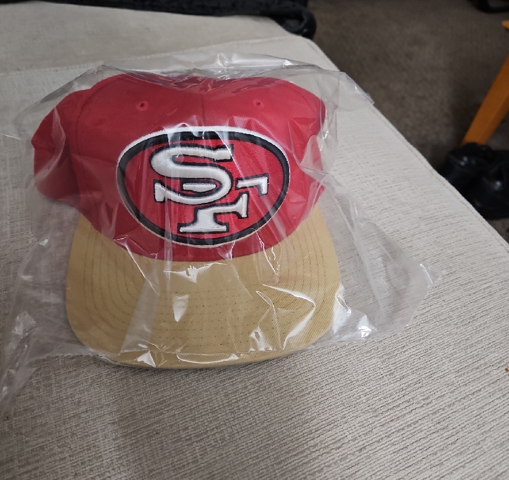Red and Tan SF Logo Cap. Mitchell And Ness.